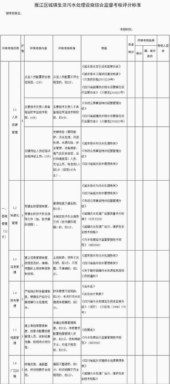 资阳市雁江区污水处理设施监管办法｜实用指南