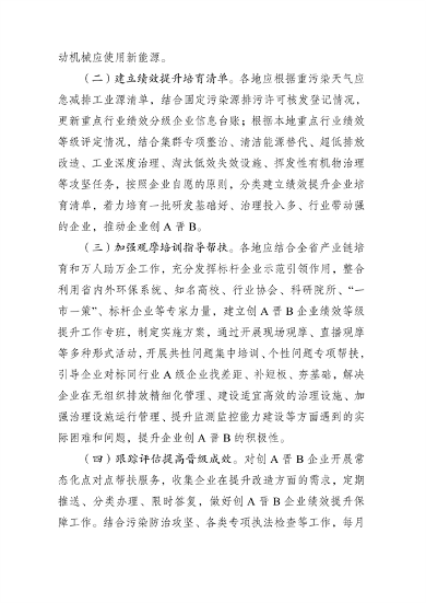 河南省重污染天气重点行业绩效分级创A晋B行动方案解读(图4)