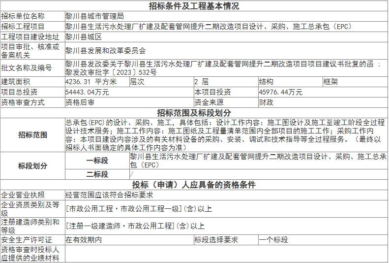 江西黎川县污水处理厂EPC项目招标全攻略(图2)