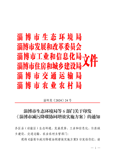 淄博市减污降碳协同增效实施方案全攻略(图1)