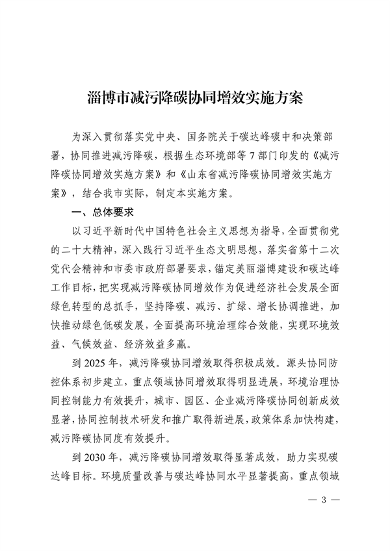 淄博市减污降碳协同增效实施方案全攻略(图3)