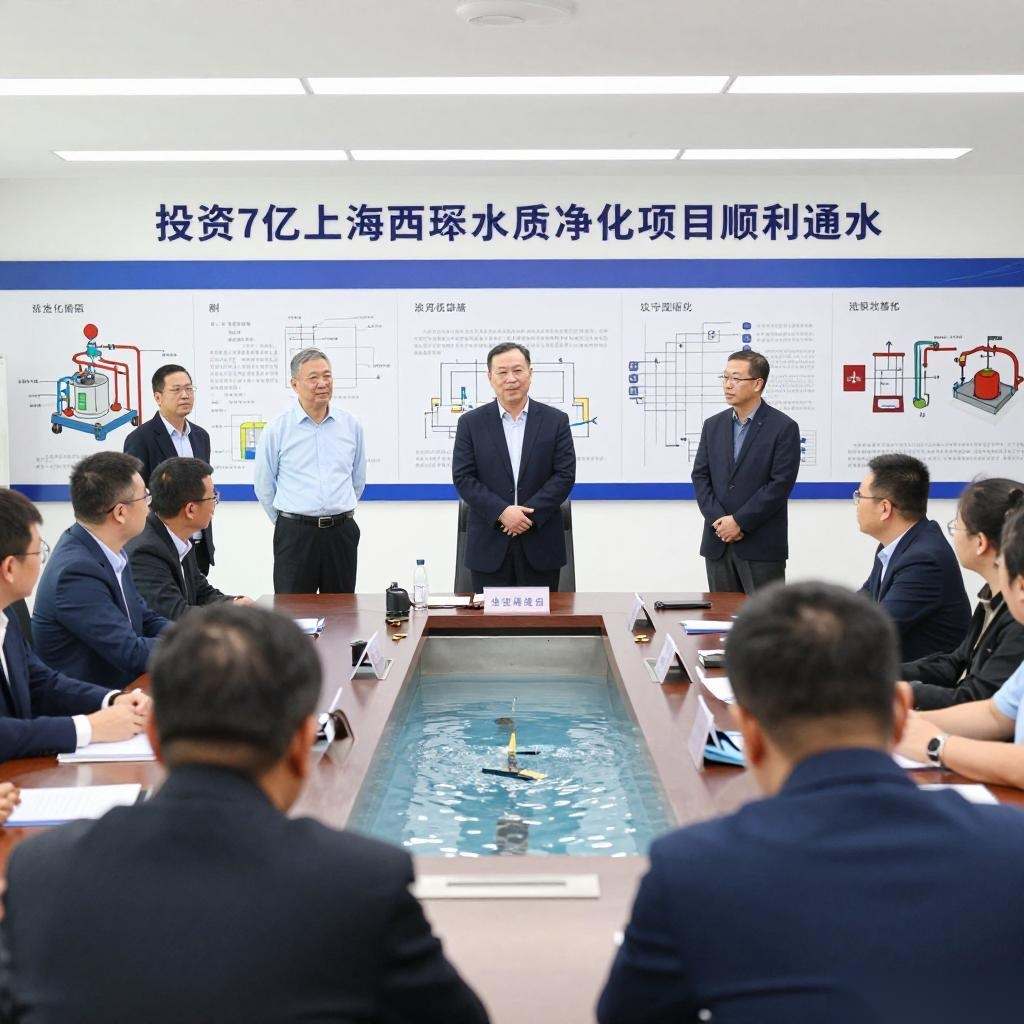 上海西岑水质净化项目通水调试｜污水处理新标杆