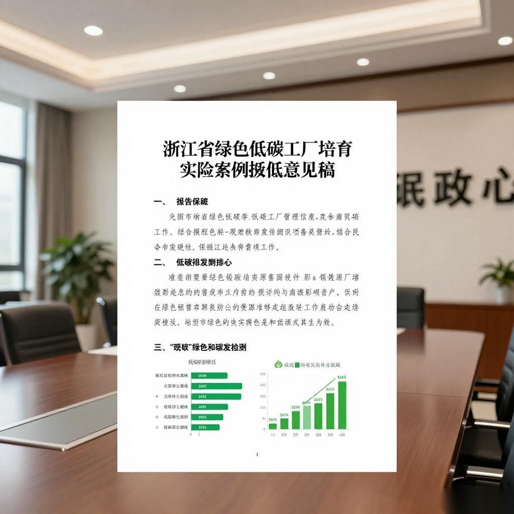 浙江省绿色低碳工厂培育实施细则征求意见稿 浙江省绿色低碳工厂培育实施细则征求意见稿