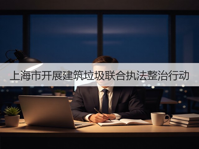 上海市开展建筑垃圾联合执法整治行动(图2)