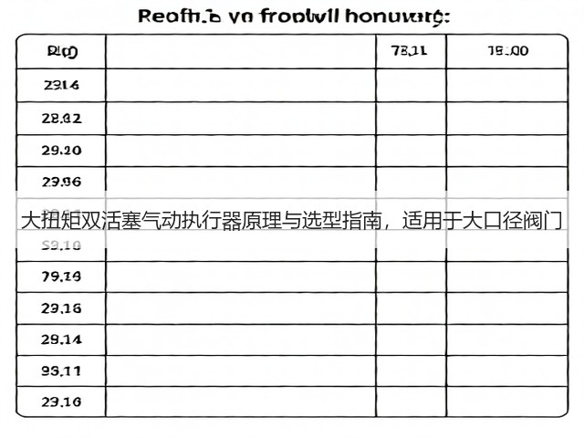 大扭矩双活塞气动执行器原理与选型指南，适用于大口径阀门(图3)
