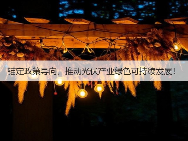 锚定政策导向，推动光伏产业绿色可持续发展！(图1)