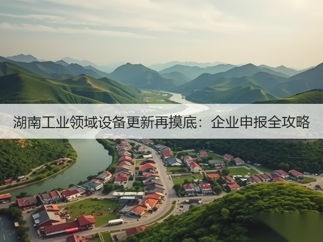 湖南工业领域设备更新再摸底：企业申报全攻略(图1)