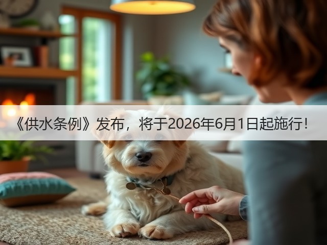 《供水条例》发布，将于2026年6月1日起施行！(图1)