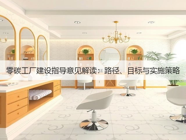 零碳工厂建设指导意见解读：路径、目标与实施策略(图1)