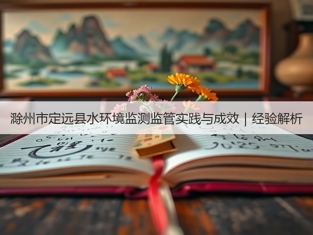 滁州市定远县水环境监测监管实践与成效｜经验解析(图3)