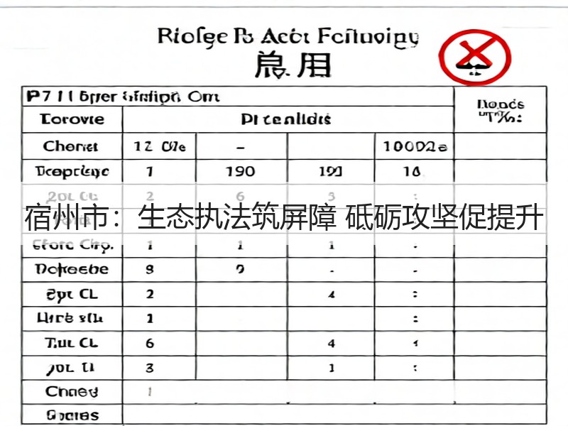 宿州市：生态执法筑屏障 砥砺攻坚促提升