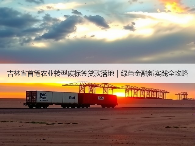 吉林省首笔农业转型碳标签贷款落地｜绿色金融新实践全攻略(图1)