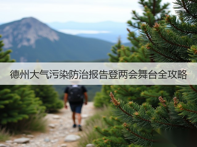 德州大气污染防治报告登两会舞台全攻略(图3)