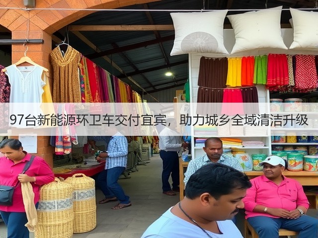 97台新能源环卫车交付宜宾，助力城乡全域清洁升级(图1)