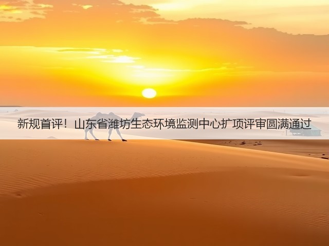 新规首评！山东省潍坊生态环境监测中心扩项评审圆满通过(图2)