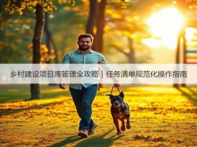乡村建设项目库管理全攻略｜任务清单规范化操作指南(图1)
