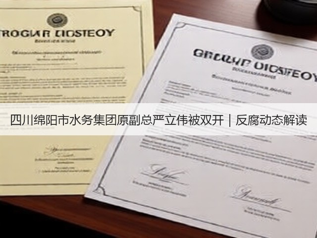 四川绵阳市水务集团原副总严立伟被双开｜反腐动态解读(图3)