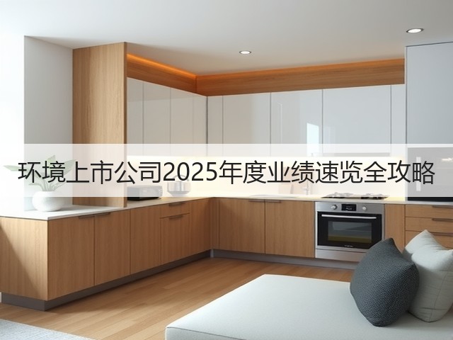 环境上市公司2025年度业绩速览全攻略(图1)