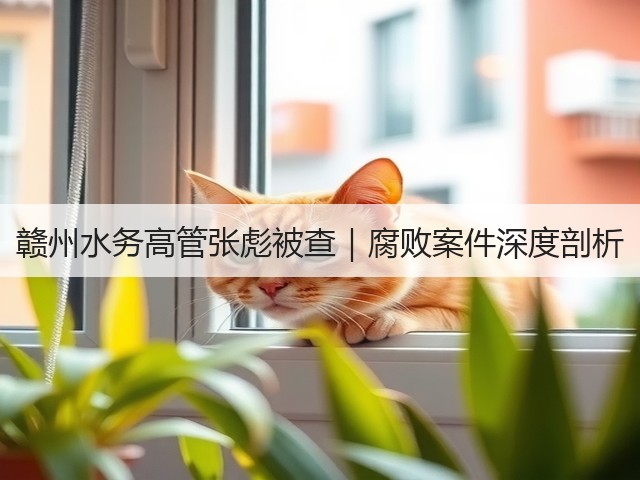 赣州水务高管张彪被查｜腐败案件深度剖析(图1)