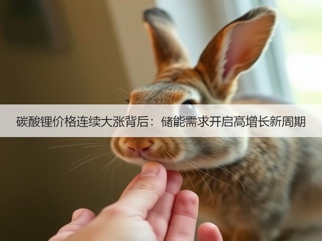 碳酸锂价格连续大涨背后：储能需求开启高增长新周期(图1)