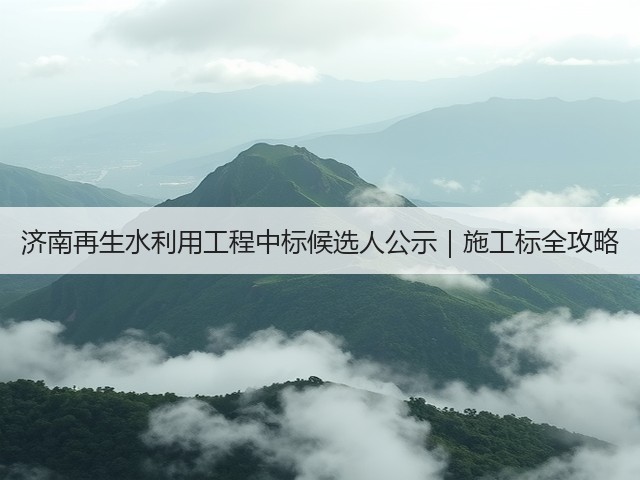 济南再生水利用工程中标候选人公示｜施工标全攻略(图3)