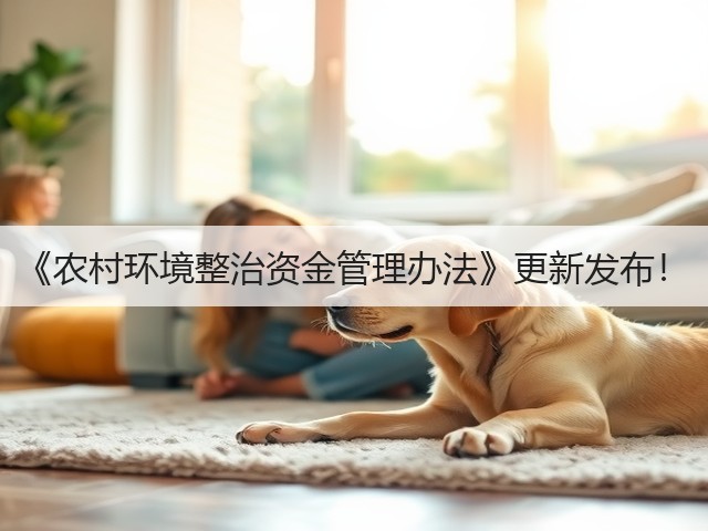 《农村环境整治资金管理办法》更新发布!(图1) 《农村环境整治资金管理办法》更新发布!(图1)