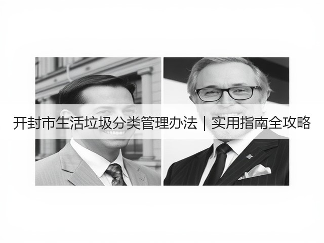 开封市生活垃圾分类管理办法｜实用指南全攻略(图1)