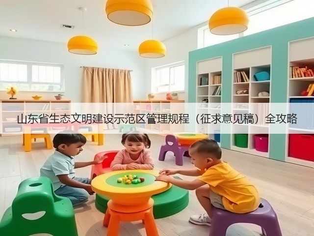 山东省生态文明建设示范区管理规程（征求意见稿）全攻略(图1)