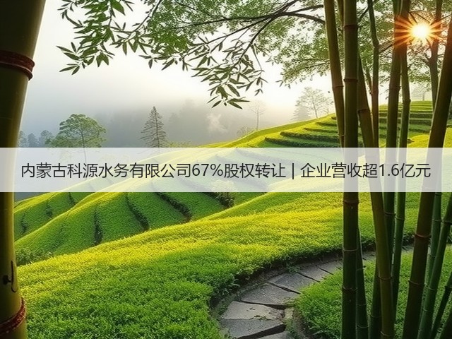 内蒙古科源水务有限公司67%股权转让 | 企业营收超1.6亿元(图3)