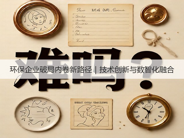 环保企业破局内卷新路径|技术创新与数智化融合(图3) 环保企业破局内卷新路径|技术创新与数智化融合(图3)