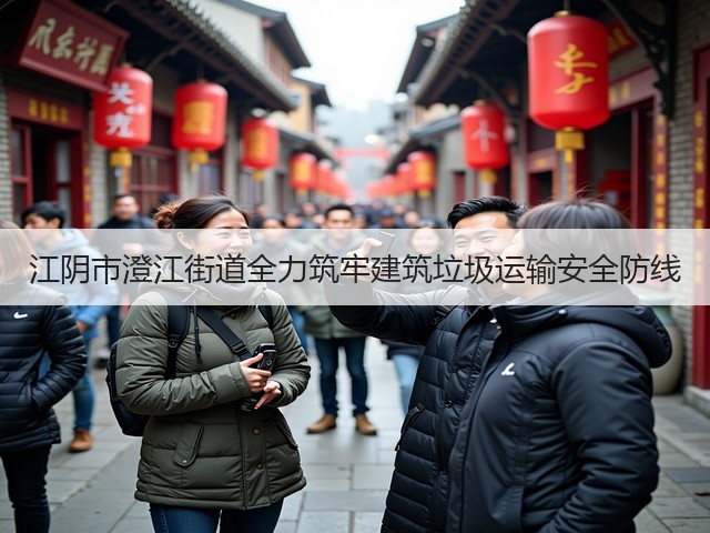 江阴市澄江街道全力筑牢建筑垃圾运输安全防线(图2)