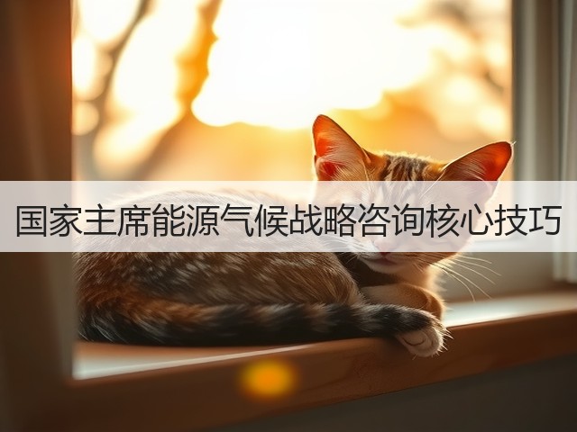 国家主席能源气候战略咨询核心技巧(图1)