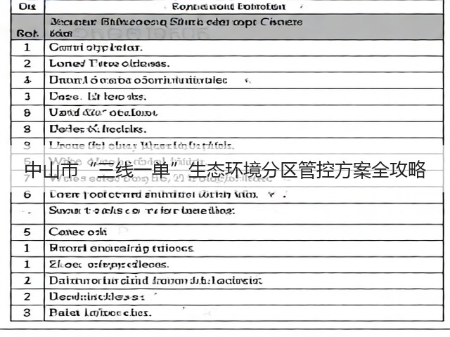 中山市“三线一单”生态环境分区管控方案全攻略(图3)