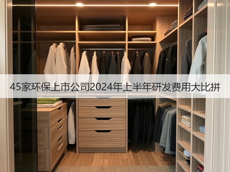 45家环保上市公司2024年上半年研发费用大比拼