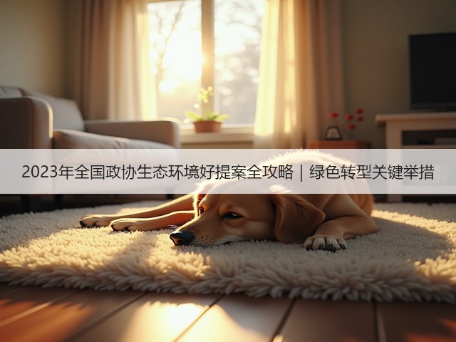 2023年全国政协生态环境好提案全攻略｜绿色转型关键举措(图1)