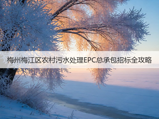 梅州梅江区农村污水处理EPC总承包招标全攻略(图3)