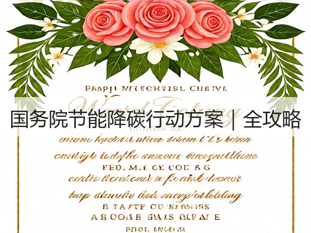 国务院节能降碳行动方案｜全攻略(图3)