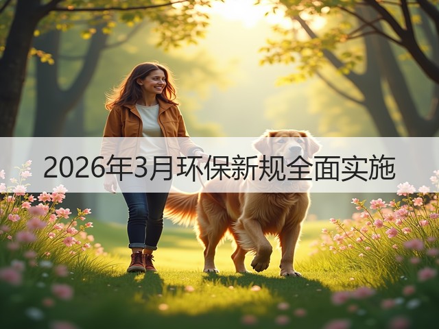 2026年3月环保新规全面实施(图1)