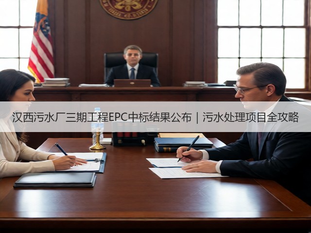 汉西污水厂三期工程EPC中标结果公布｜污水处理项目全攻略(图1)