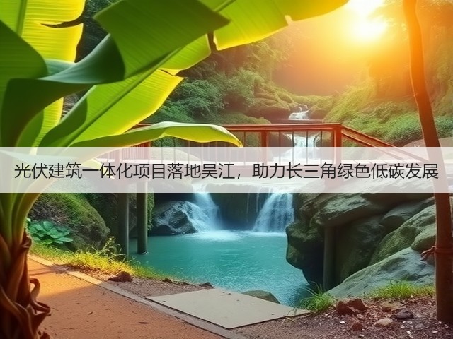 光伏建筑一体化项目落地吴江，助力长三角绿色低碳发展(图1)