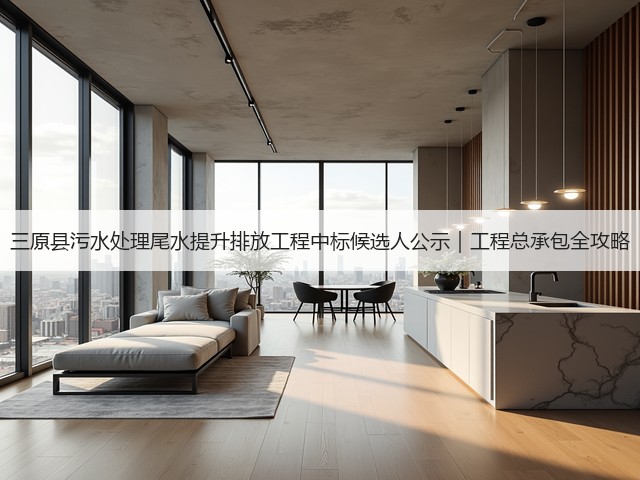 三原县污水处理尾水提升排放工程中标候选人公示｜工程总承包全攻略(图3)