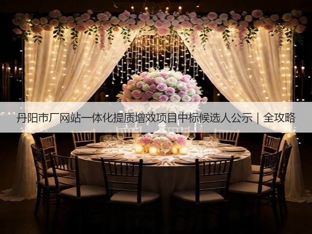 丹阳市厂网站一体化提质增效项目中标候选人公示｜全攻略(图2)