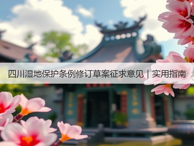 四川湿地保护条例修订草案征求意见｜实用指南(图1)