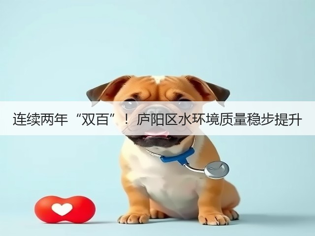 连续两年“双百”！庐阳区水环境质量稳步提升(图1)