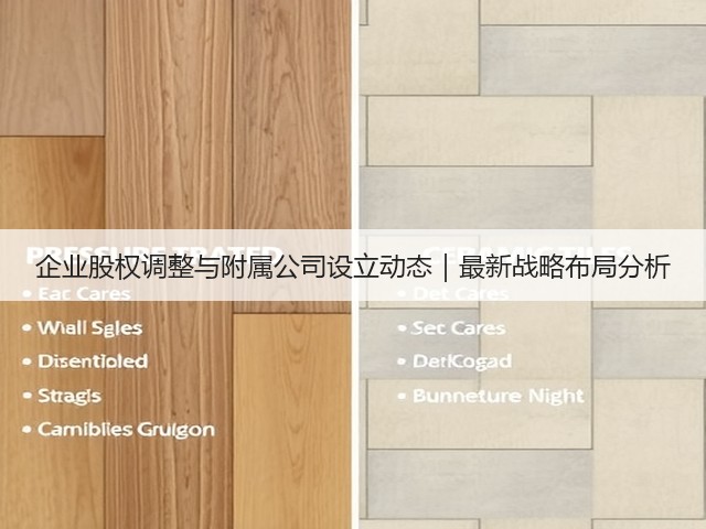 企业股权调整与附属公司设立动态｜最新战略布局分析(图3)