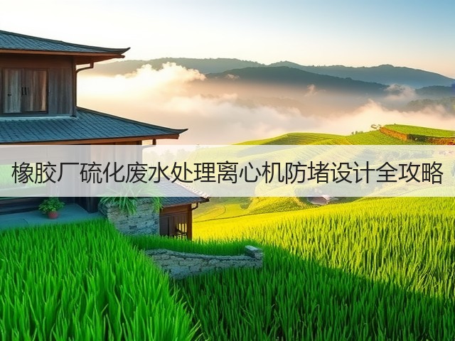 橡胶厂硫化废水处理离心机防堵设计全攻略(图1)
