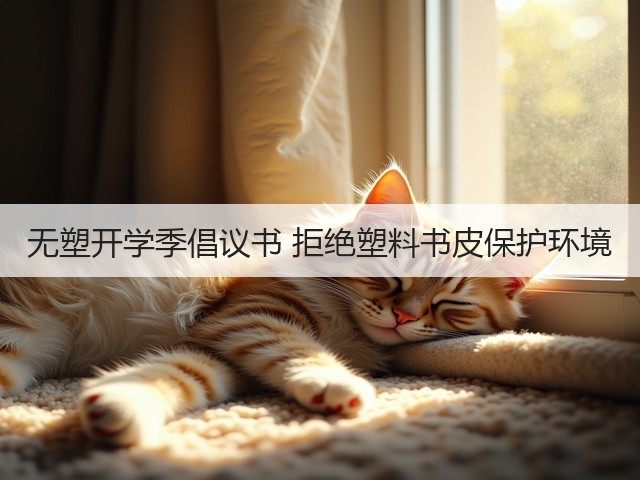 无塑开学季倡议书 拒绝塑料书皮保护环境(图1)