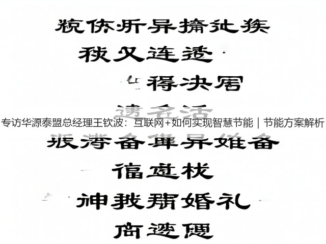 专访华源泰盟总经理王钦波：互联网+如何实现智慧节能｜节能方案解析(图1)