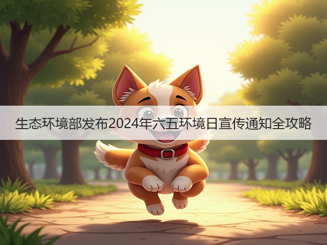 生态环境部发布2024年六五环境日宣传通知全攻略(图3)