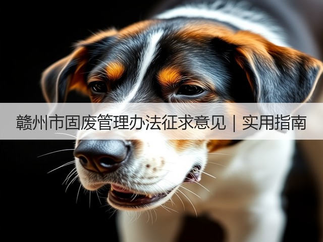 赣州市固废管理办法征求意见｜实用指南(图1)